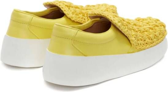 JW Anderson Popcorn panelled sneakers Yellow