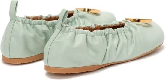 JW Anderson Puller leather ballerina shoes Green