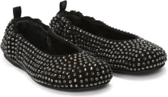 JW Anderson rhinestone ballerina shoes Black