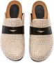 JW Anderson rhinestone-embellished leather slippers Neutrals - Thumbnail 4