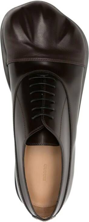 JW Anderson sculpted-toe leather Derby shoes Brown