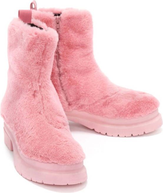 JW Anderson shearling ankle boots Pink