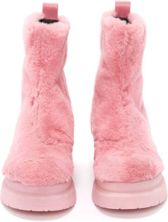 JW Anderson shearling ankle boots Pink
