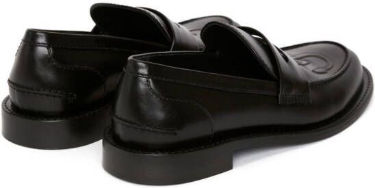 JW Anderson slip-on leather penny loafers Black