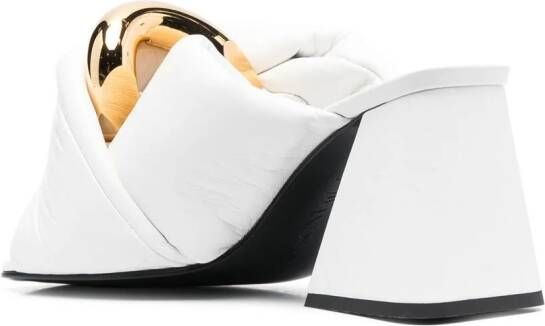 JW Anderson twist-detail calf-leather mules White