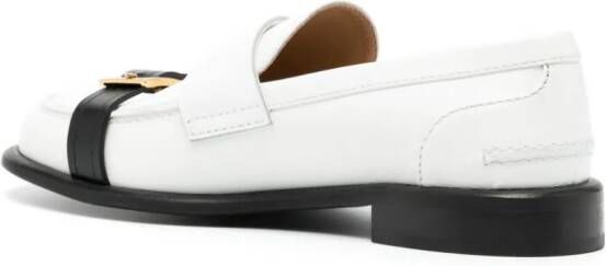 JW Anderson two-tone leather loafers White