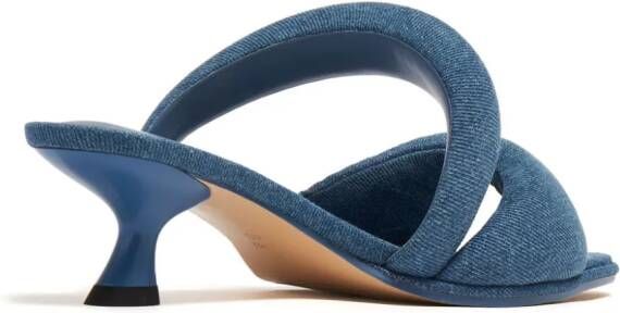 JW Pei padded denim sandals Blue