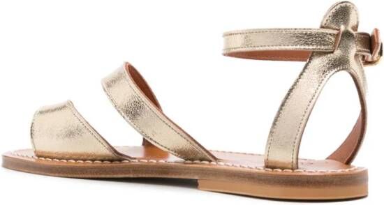 K. Jacques Anaelle metallic leather sandals Gold