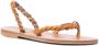 K. Jacques braided leather thong sandals Brown - Thumbnail 2