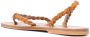 K. Jacques braided leather thong sandals Brown - Thumbnail 3