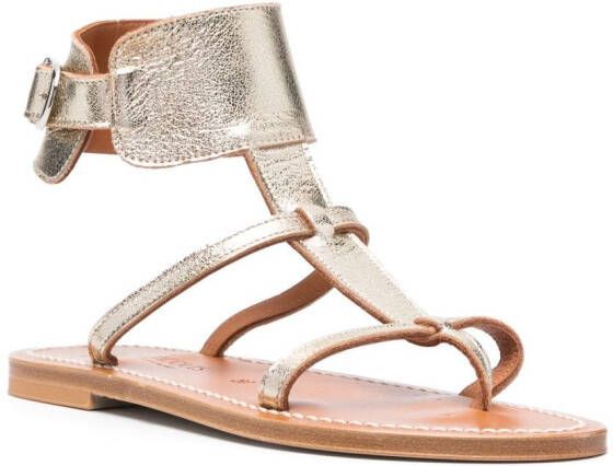 K. Jacques buckle-fastening leather sandals Gold