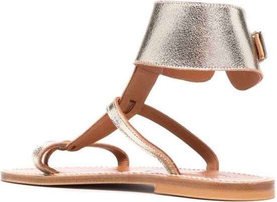 K. Jacques buckle-fastening leather sandals Gold