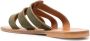 K. Jacques caged-design calf-leather slides Green - Thumbnail 3