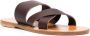 K. Jacques crossover-strap calf-leather slides Brown - Thumbnail 2