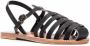 K. Jacques open-toe leather sandals Black - Thumbnail 2