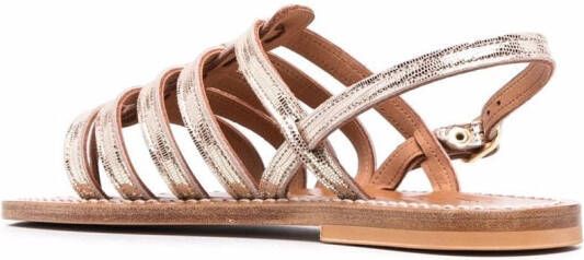 K. Jacques open-toe leather sandals Neutrals