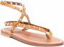 K. Jacques studded leather sandals Neutrals - Thumbnail 2