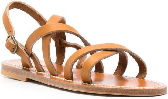 K. Jacques Talara leather flat sandals Brown