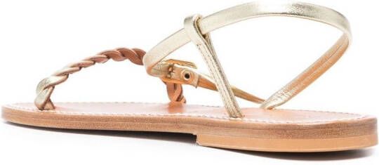 K. Jacques Veria flat sandals Gold