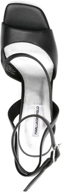 Karl Lagerfeld 105mm Kolumn strappy sandals Black