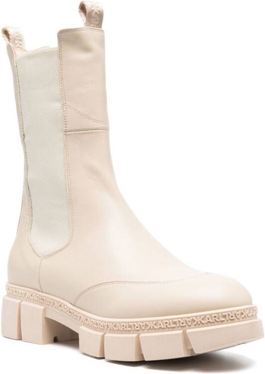Karl Lagerfeld 50mm chunky Chelsea boots Neutrals