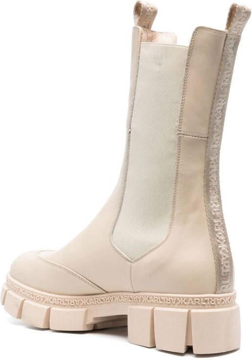 Karl Lagerfeld 50mm chunky Chelsea boots Neutrals