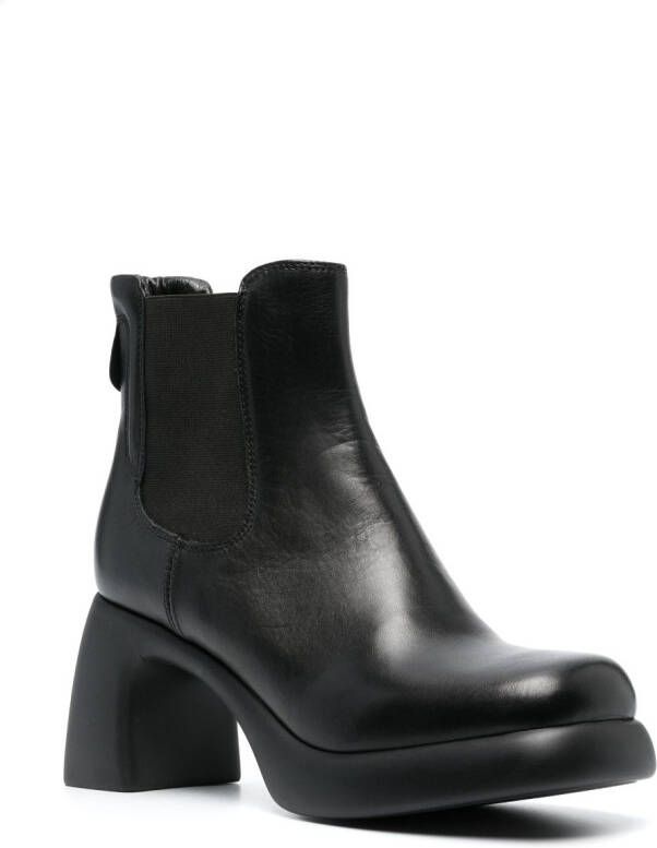 Karl Lagerfeld 80mm Astragon patent-finish boots Black