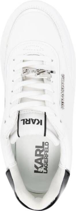 Karl Lagerfeld Anakapri Brooch leather sneakers White