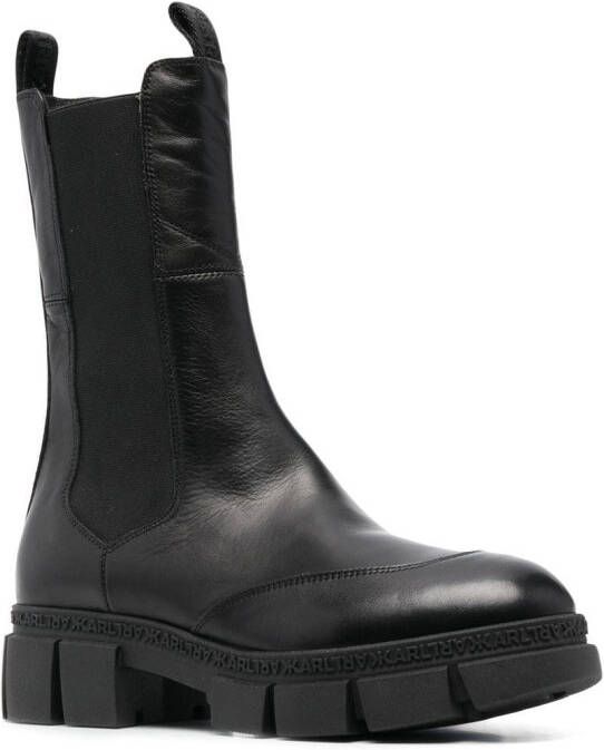 Karl Lagerfeld Aria calf-leather ankle boots Black
