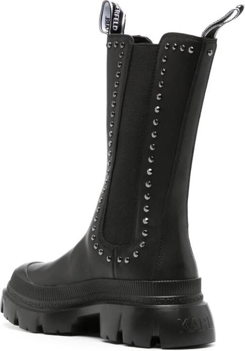 Karl Lagerfeld chunky logo-print chelsea boots Black