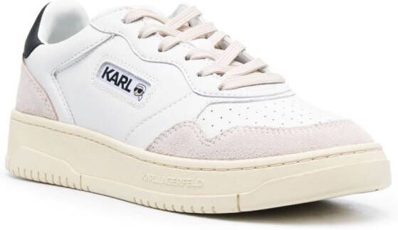 Karl Lagerfeld colour-panelled leather sneakers White