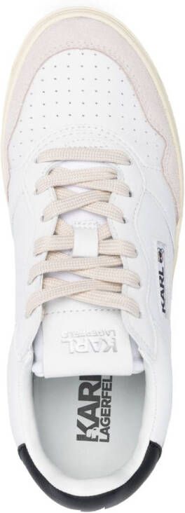 Karl Lagerfeld colour-panelled leather sneakers White