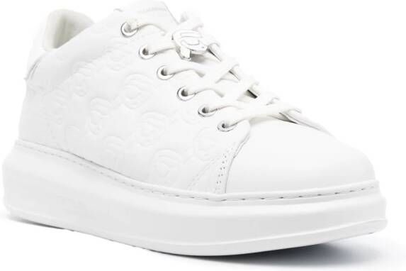 Karl Lagerfeld debossed-monogram low-top sneakers White