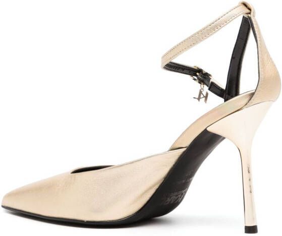 Karl Lagerfeld Gala 95mm pointed-toe pumps Gold