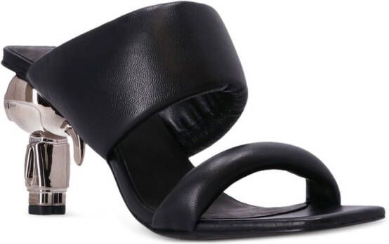 Karl Lagerfeld Ikon-heel double-strap mules Black