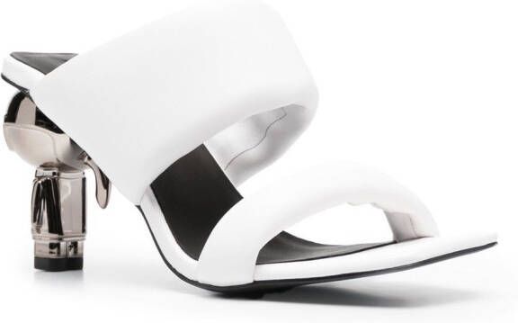 Karl Lagerfeld Ikon-heel double-strap mules White