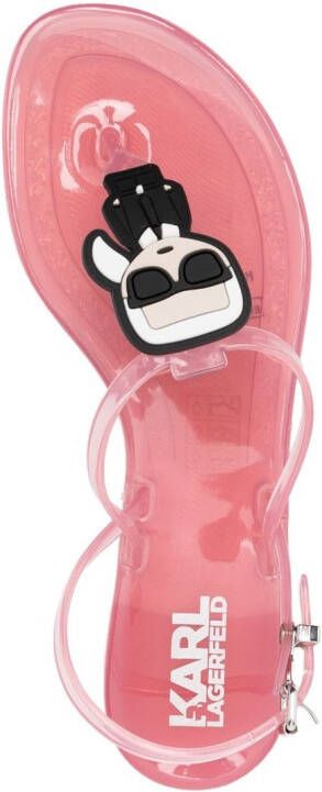 Karl Lagerfeld Ikonik Karl flat sandals Pink