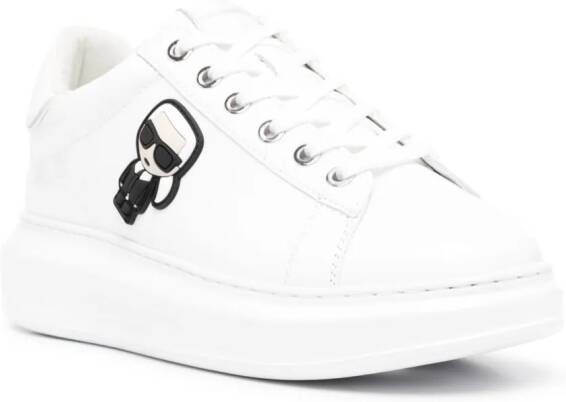 Karl Lagerfeld Ikonik Karl-motif lace-up sneakers White