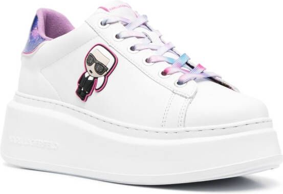 Karl Lagerfeld Ikonik Karl motif leather sneakers White