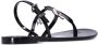 Karl Lagerfeld Ikonik Karl NFT patent-finish sandals Black - Thumbnail 3