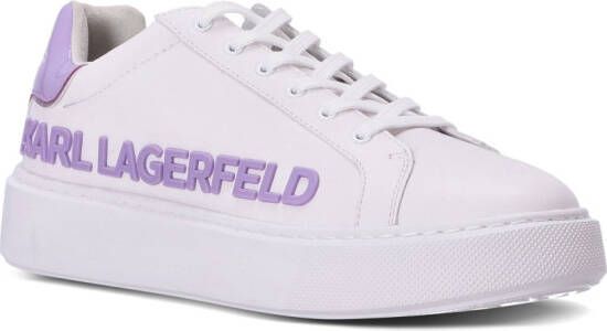 Karl Lagerfeld Injekt raised-logo leather sneakers Purple
