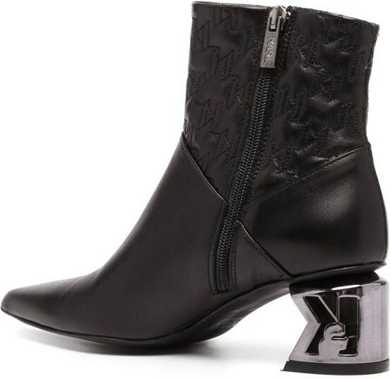 Karl Lagerfeld K-Blok leather boots Black