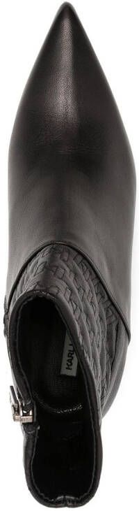 Karl Lagerfeld K-Blok leather boots Black