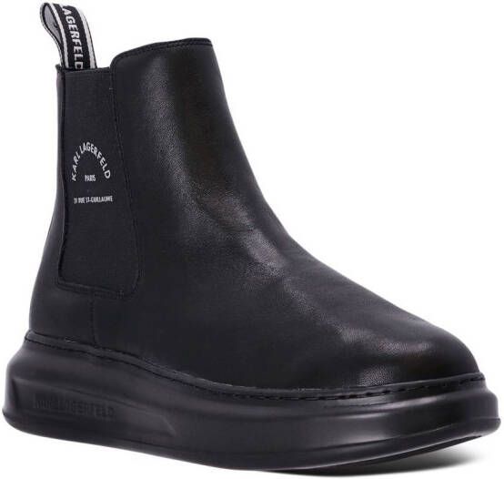 Karl Lagerfeld Kapri leather ankle boots Black