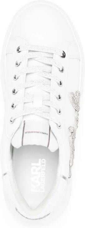 Karl Lagerfeld Kapri leather platform sneakers White