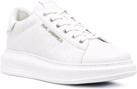 Karl Lagerfeld Monogram Kapri leather sneakers White