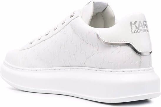 Karl Lagerfeld Monogram Kapri leather sneakers White