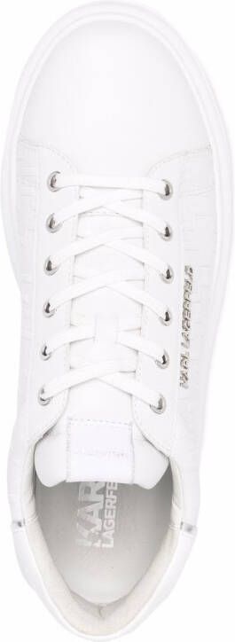 Karl Lagerfeld Monogram Kapri leather sneakers White