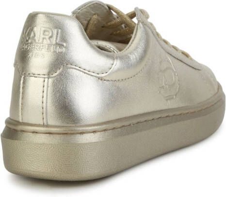 Karl Lagerfeld Kids Choupette metallic low-top sneakers Gold