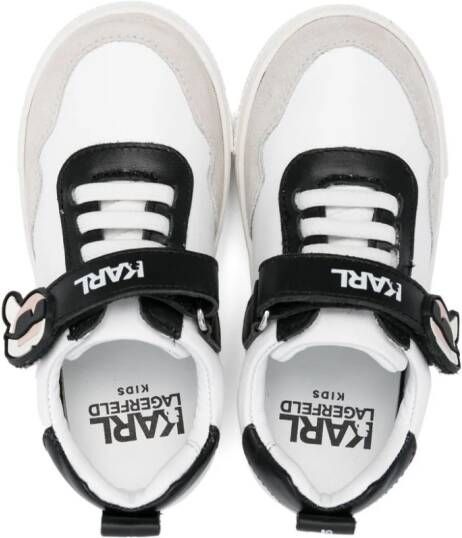Karl Lagerfeld Kids colour-block leather sneakers White